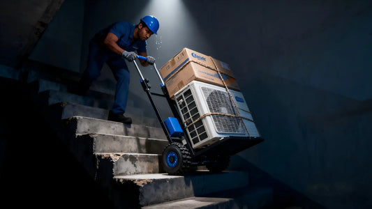 How to Move Air Conditioner Upstairs With Hand Truck