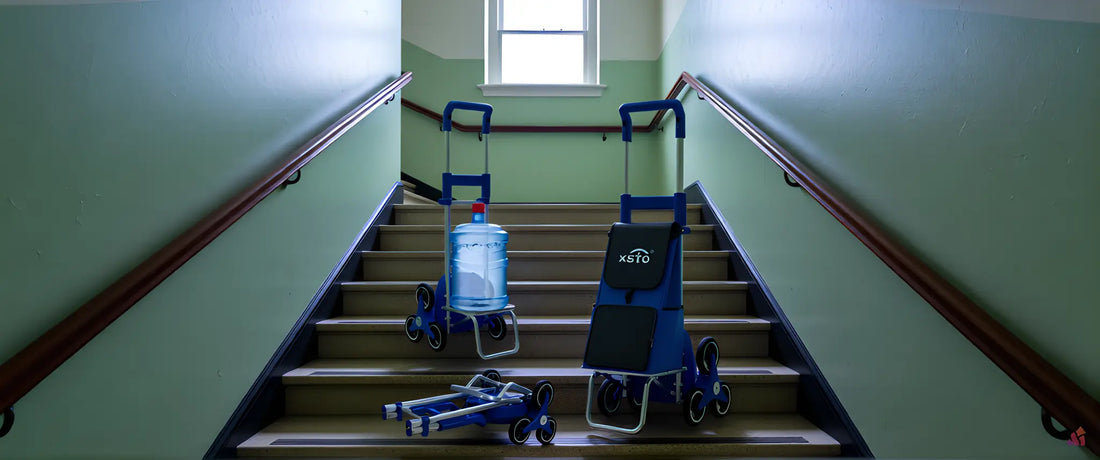 carry grocery upstairs effortless with XSTO stair cart