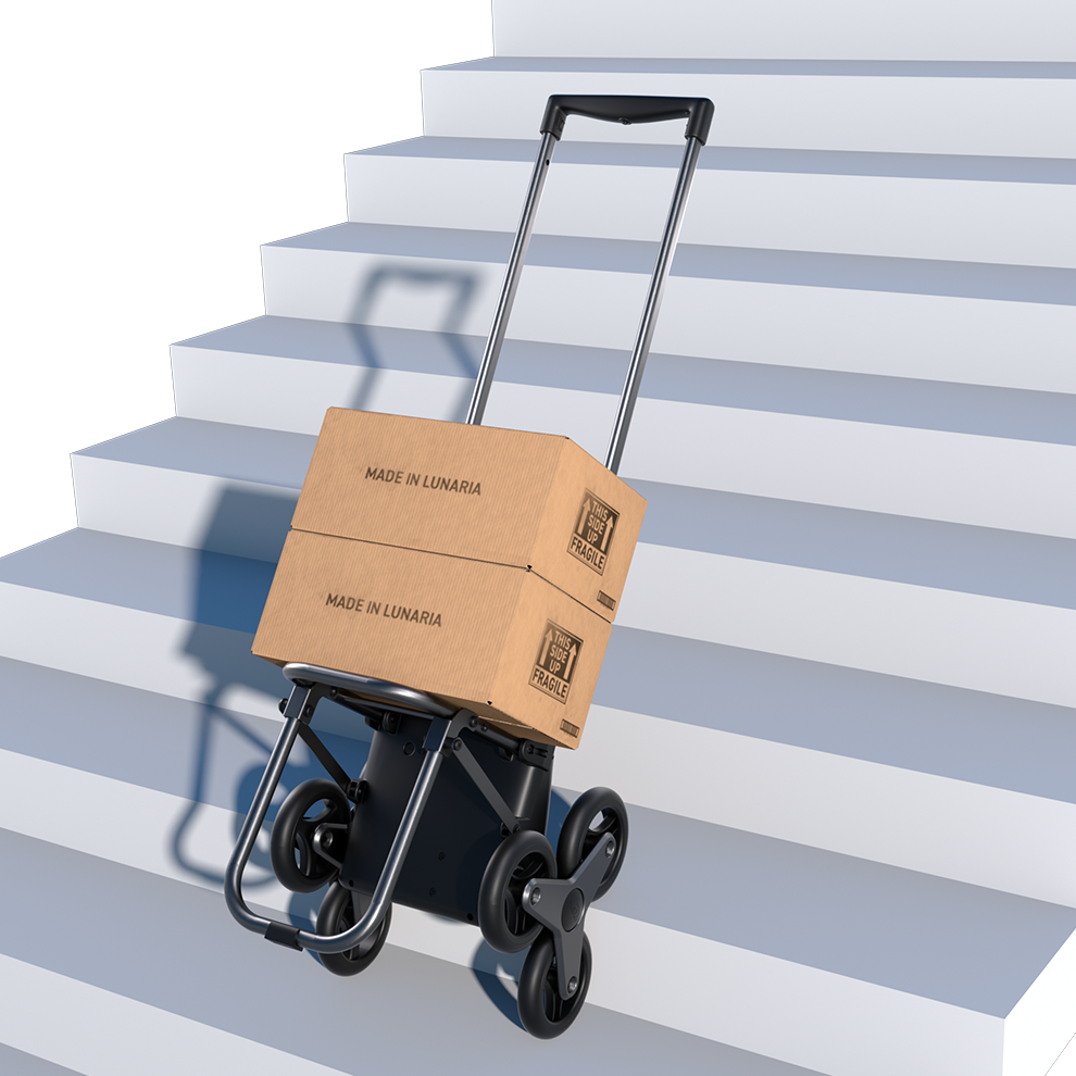 66lbs Electric Stair-Climbing Shopping Cart EzStep