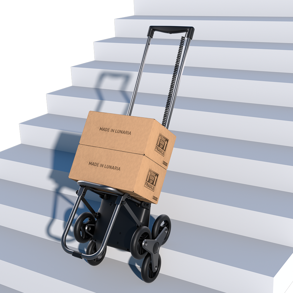 66lbs Electric Stair-Climbing Shopping Cart EzStep