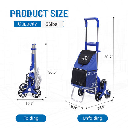 66lbs-XSTO ZW030 Robby Stair Climbing Shopping Cart