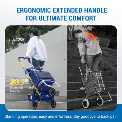 66lbs-XSTO ZW030 Robby Stair Climbing Shopping Cart