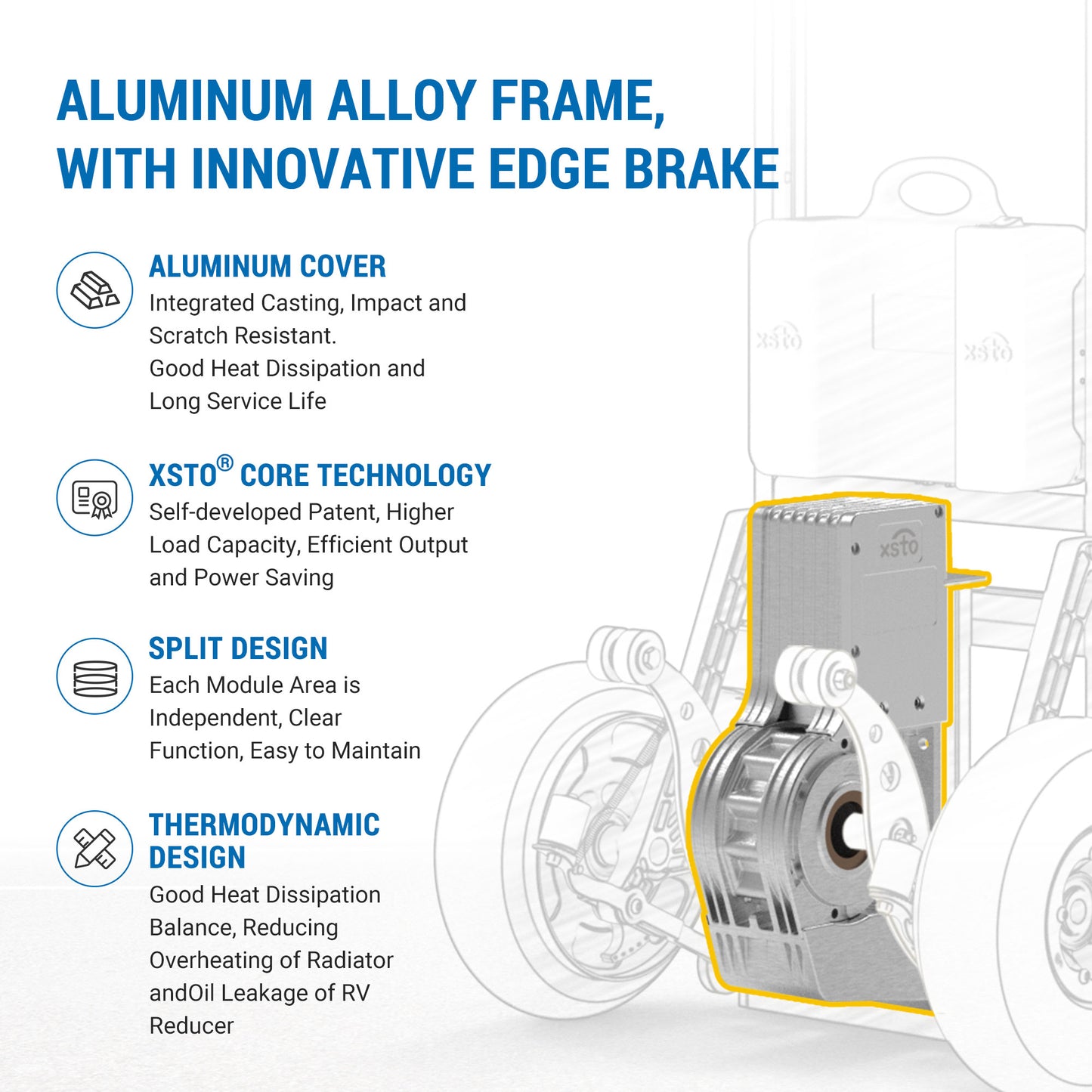 463 lbs Motorized Stair Climbing Hand Truck With Edge Brake ZW7210GC